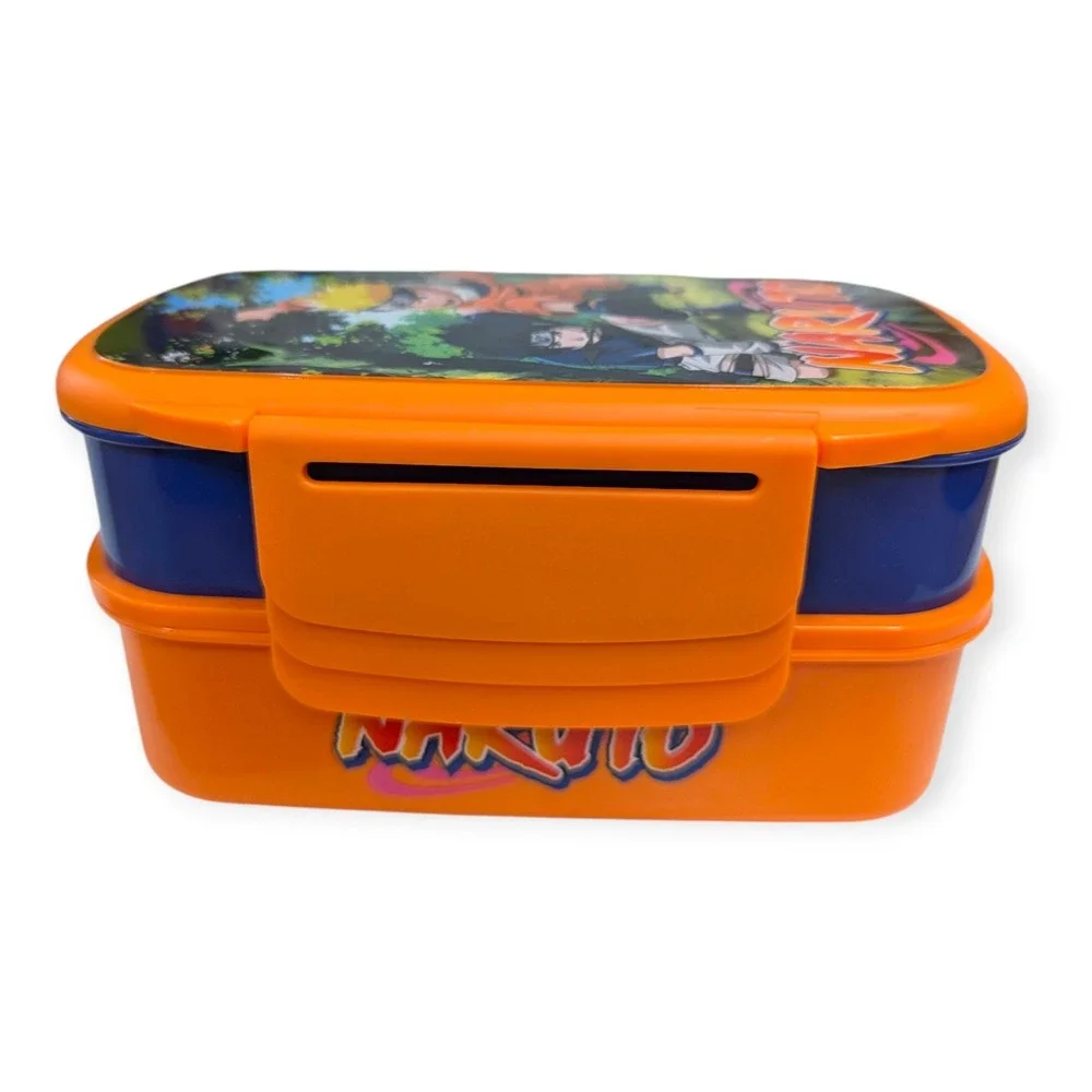 Naruto Classic Plastic Bento Box 2-Tier‎ Orange Blue Bioworld VKA26N9NAR New